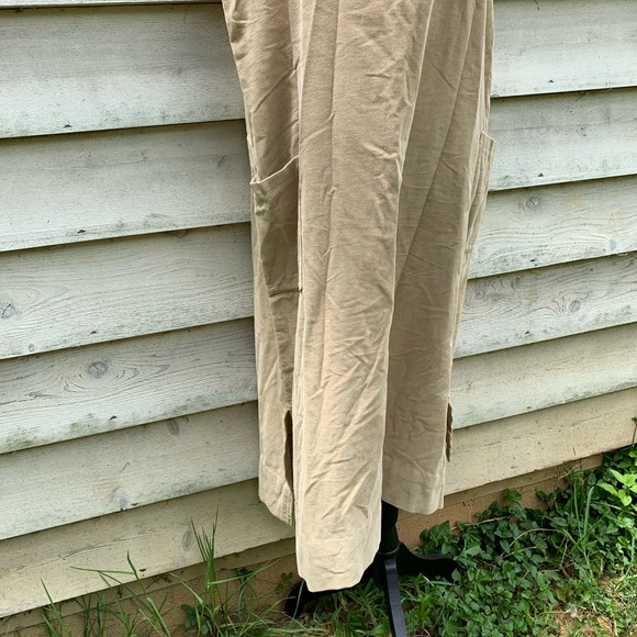 Vintage Tan Corduroy Sleeveless Midi Shift Dress - Picture 5 of 9